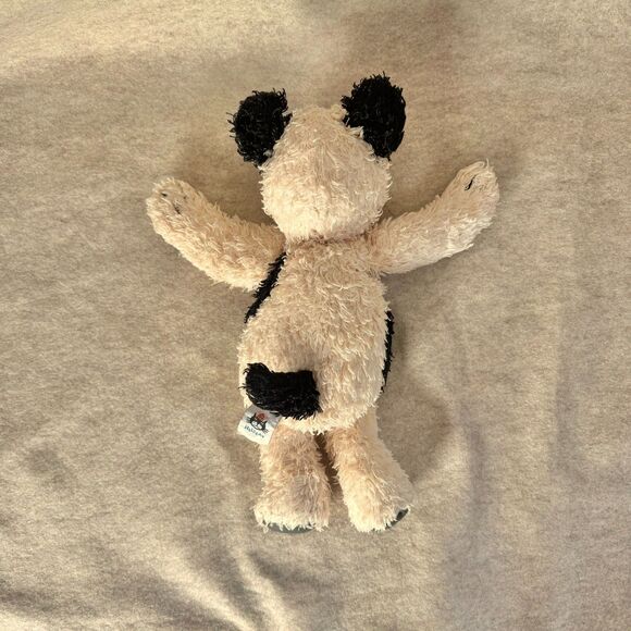 Jellycat Old Friend Pup 14” Curly Plush Stuffed Dog Cream Black Retired HTF - Picture 3 of 6